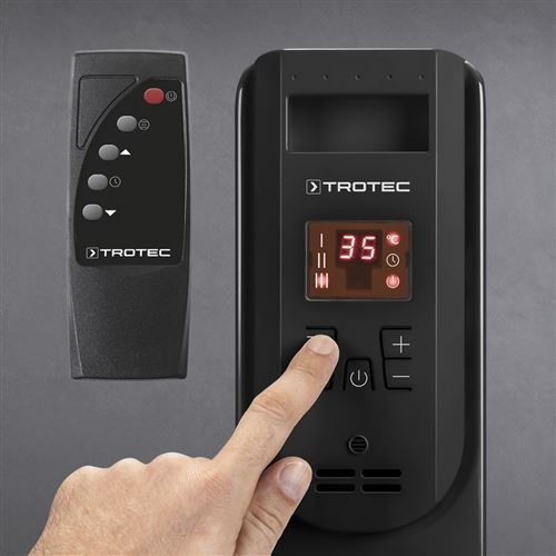 TROTEC Radiateur Bain D'huile TRH 26 E - Chauffage d'appoint sur roulettes-  2500 watts radiateur électrique mobile