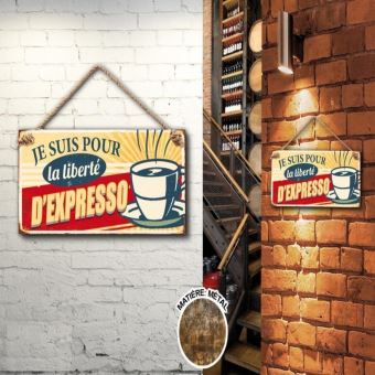 Plaque Décorative en Métal 13x30 cm -Je suis Pour la ...