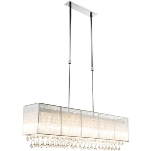 Suspension led chrome 120x18x90 cm gris métallisé globo lighting 15094h2