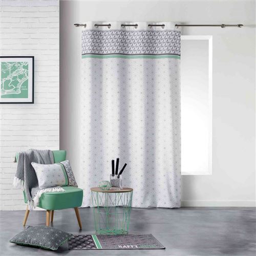 Rideau Mirade menthe 140x260 cm