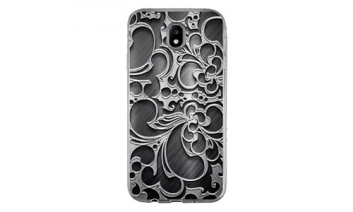 Coque souple pour Samsung Galaxy J5-2017 SM-J530F avec impression Motifs arabesque noir