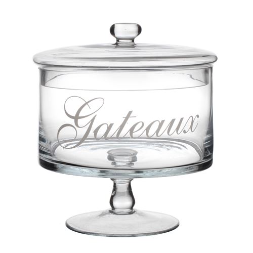 Bonbonni&egrave;re G&acirc;teaux - Grand mod&egrave;le - Verre - 21 x 19 - Transparent