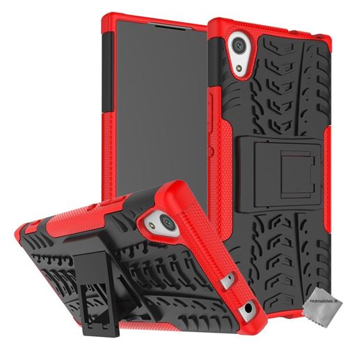 Housse etui coque rigide anti choc pour Sony Xperia XA1 Plus avec film ecran - ROUGE