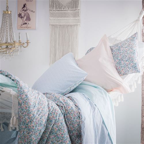 Taie d'oreiller percale Aloha ESSIX - 65 x 65 cm