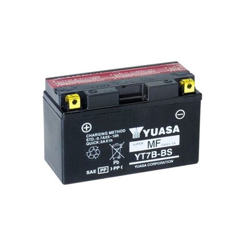 YUASA Batterie moto - 12V - 6.5Ah - YT7B-BS / GT7B-BS