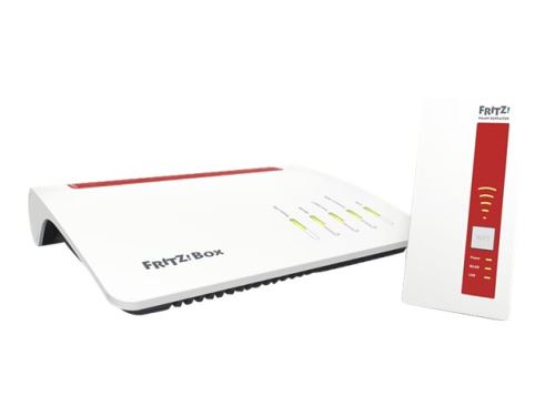 FRITZ! Mesh Set - Wifi-systeem (router, repeater) - ISDN/DSL - GigE - 802.11a/b/g/n/ac - Dual Band - adapter voor VoIP-telefoon (DECT)