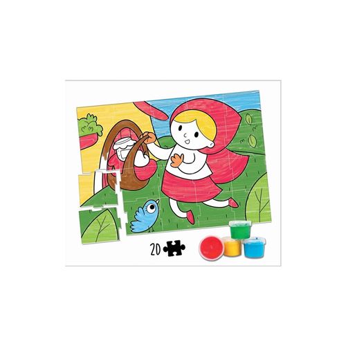 EDUCA - malette peinture au doigt - chaperon rouge - puzzle 20 pcs