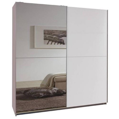 Dressing portes coulissantes CLAPTON 135 cm blanc / miroir