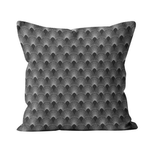 coussin déhoussable gold paon - 40 x 40 cm - gris anthracite