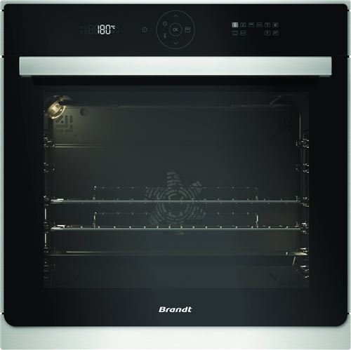 Brandt BXP6555X - Four - intégrable - niche - largeur : 56 cm - profondeur : 55 cm - hauteur : 58.5 cm - avec système auto-nettoyant - acier inoxydable