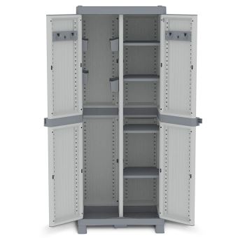 Armoire Haute De Jardin A Balais En Resine Pour Terrasse Exterieur