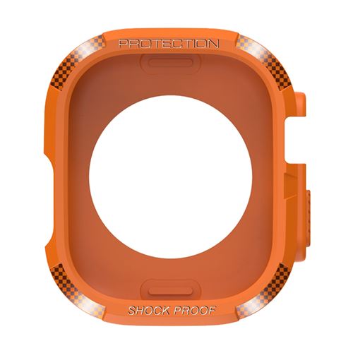 Coque Apple Watch 8 7 41mm Et 6 5 4 2 40mm Et 3 2 1 38mm Fibre De Carbone Orange