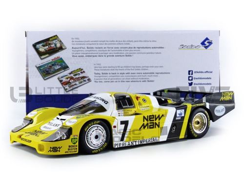 Voiture Miniature de Collection SOLIDO 1-18 - PORSCHE 956 LH - Winner Le Mans 1984 - Black / Yellow - 1805502