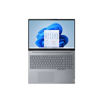 Lenovo ThinkBook 16 G8 IAL 21SK - Conception de charnière à 180 degrés - Intel Core Ultra 7 - 255H / jusqu'à 5.1 GHz - Win 11 Pro - Arc 140T - 16 Go RAM - 512 Go SSD NVMe - 16" IPS 1920 x 1200 - Gigabit Ethernet - Wi-Fi 6E, Bluetooth - gris arctique -