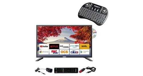 Antarion tv led 19 48cm smart connect dvd intégré clavier ergonomique