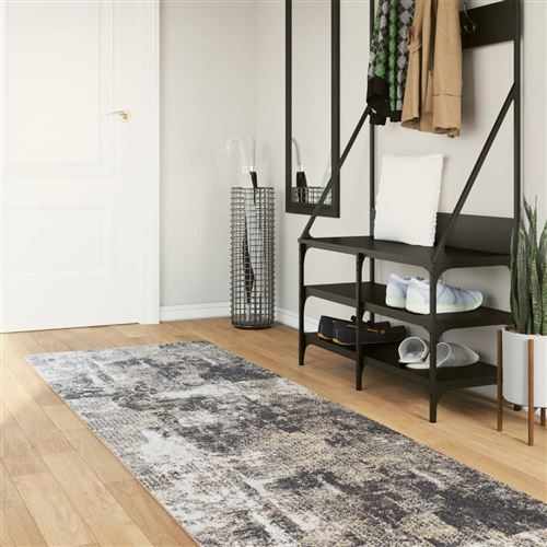 vidaXL Vloerkleed wasbaar anti-slip 80x300 cm meerkleurig136592