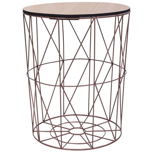 vidaXL Table basse Cuivre Ø 47 cm