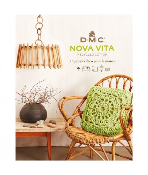 Livre de modèles NOVA VITA, 15 projets déco pour la maison - Dmc(...) - Vert