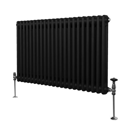 Monstershop Traditional 2 Column Radiator - 600 x 1012mm - Black