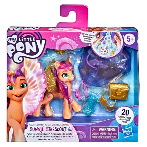 My Little Pony - A New Generation - Aventure de Cristal - F3803 - Figurine articulée 7.5cm + Accessoires - Alicorn Sunny Starscout