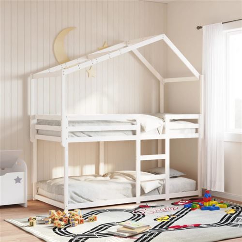 Toit de lit pour enfants 203x80,5x142 cm bois de pin massif