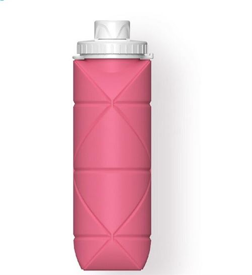 Bouteille d'eau pliable en silicone Sans BPA, résistante à la