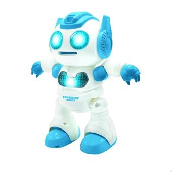 Powerman Shoot Robot Programmable avec Dance, Musique, demo - Telecommande et disques en mousse inclus.