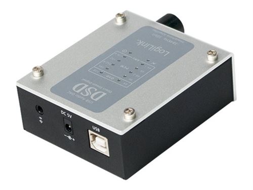 LogiLink - Geluidskaart - 32-bits - 384 kHz - 112 dB SNR (Signal-To-Noise Ratio, signaal-ruis verhouding) - stereo - USB 2.0