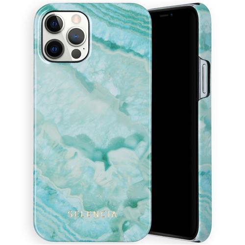 Coque pour iPhone 12/12 Pro Selencia Turquoise/Turquoise
