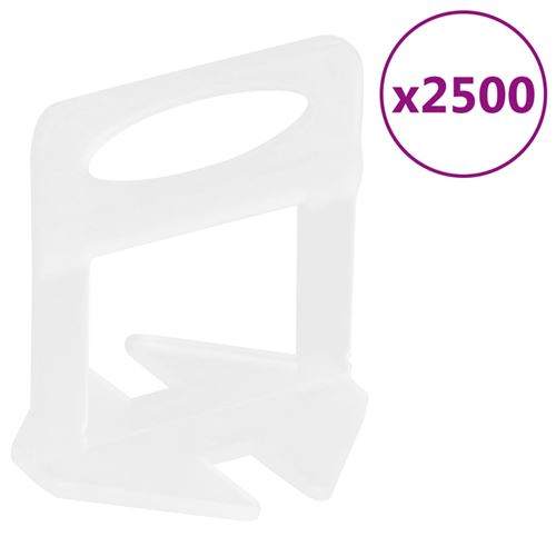 vidaXL Fliesen-Nivellierclips 2500 Stk. 1 mm