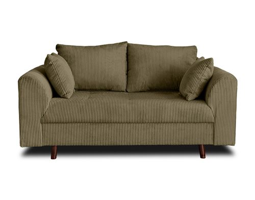 Bestmobilier Vert Rune - Canapé 2 Places - En Velours Côtelé - Image 3