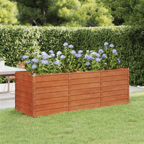 VIDAXL - Carré potager surélevé - Acier Corten - 240x80x77 cm - Image 3