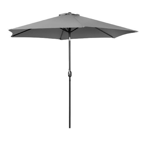 Uniprodo Grand parasol - Gris foncé - Hexagonal - Ø 300 cm - Inclinable
