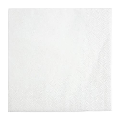 Serviettes Cocktail 2 Plis Format 1/4 Recyclable 240mm Blanches   x  4000   Fiesta