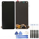 Ecran LCD OLED + Vitre tactile sur châssis pour Oppo Reno8 5G Noir