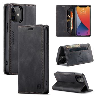 Étui Magnétique 3-en-1 Pour IPhone 12/12 Pro - Porte-cartes, Support, Coque Détachable - Cuir PU - Noir - 5