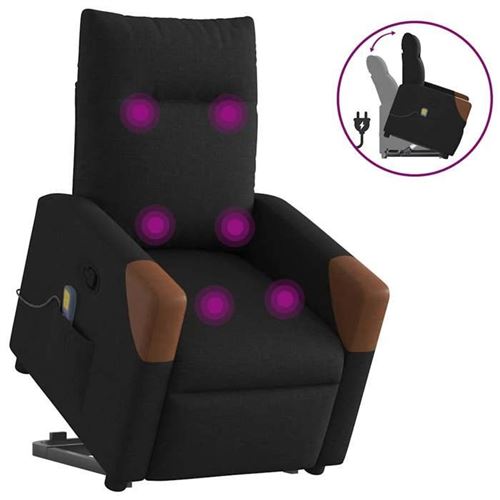VIDAXL - Fauteuil de massage - Relaxant - Noir - Image 2