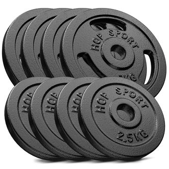 GORILLA SPORTS - 1 KG (2x0,5) à 10kg (2x5,0) Haltères fitness en vinyle -  Poids : 1