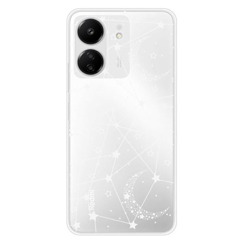 Coque en silicone imprimée compatible Xiaomi Redmi 13C 4G Lignes étoilées