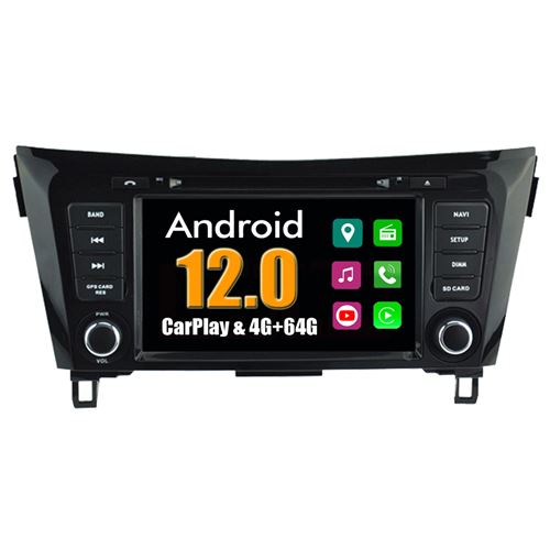 Autoradio CarPlay Multimédia RoverOne Android 4Go RAM 64Go ROM GPS pour Nissan X-Trail Xtrail Qashqai 2014+