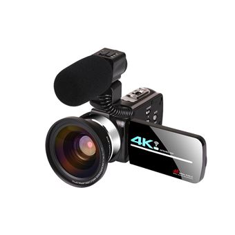 Noir-caméra vidéo professionnelle V12 FULL HD 1080P, caméscope numérique   avec Vision nocturne IR pou - Cdiscount Appareil Photo