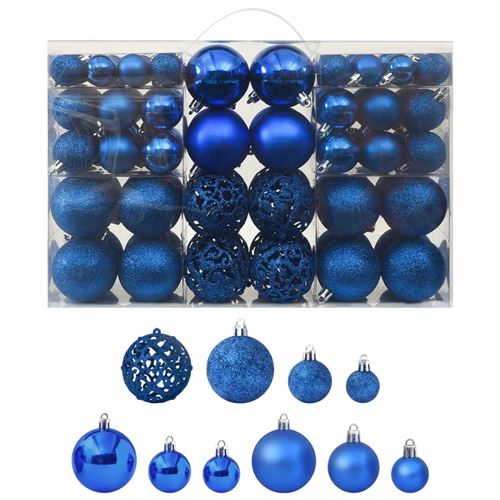 Vidaxl Bleu Boules De Noël 100 Pcs - Image 3