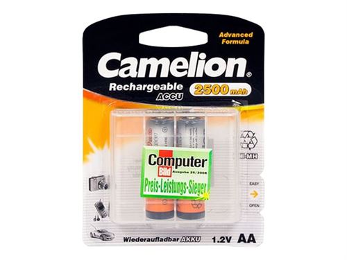 Camelion NH-AA2500-BC2 - Batterie 2 x type AA - NiMH - (rechargeables) - 2500 mAh
