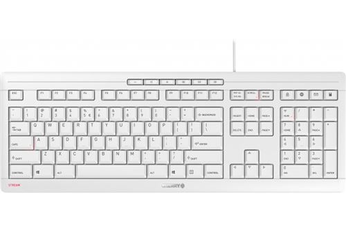 Cherry Blanc/Gris Stream Keyboard - Clavier - Usb - Qwerty - Anglais - Commutateur : Sx - Grisé - Image 4