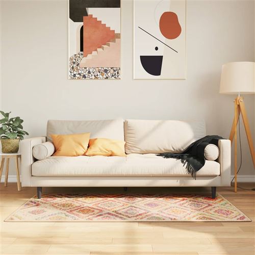 vidaXL Vloerkleed wasbaar anti-slip 80x150 cm meerkleurig136585