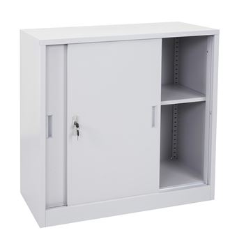 Meuble classeur Boston MENDLER HWC-F41 90x90x45cm gris - 1