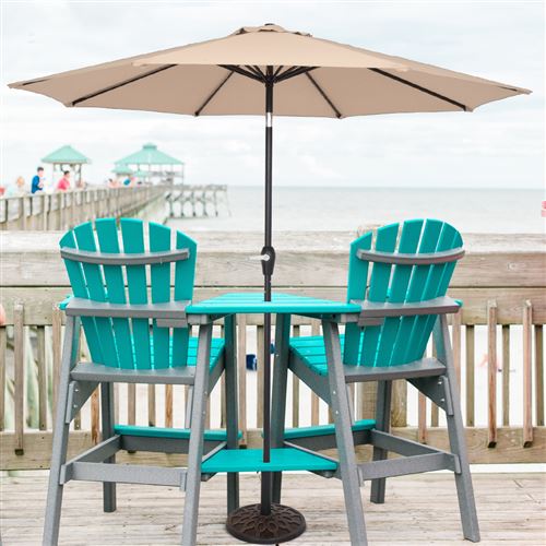 VICOODA 2.7M Parasol de Jardin Patio Balcon Protection UV Étanche Beige
