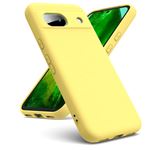 Coque Avizar Pour Google Pixel 8A - Silicone Soft-touch Vert Pâle + Dragonne