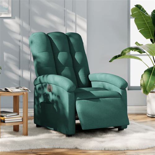 VIDAXL - Fauteuil de relaxation - Électrique - Tissu - Vert - Image 2