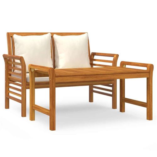 Non Communiqué Bois Ensembles De Bancs. Canapes Et Tables De Jardin Vidaxl Massif 2 Personnes 2 Pieces
